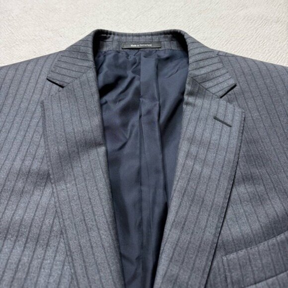 Ermenegildo Zegna Trofeo Men’s Wool Grey Pinstripe Sports Coat Blazer 48R 58 IT - Picture 5 of 11